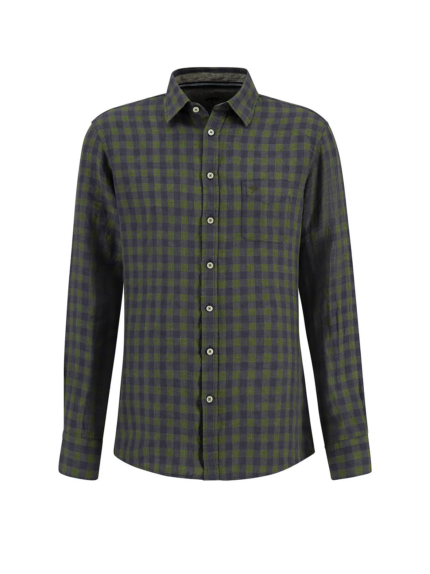 FYNCH HATTON | Leinenhemd  Casual Fit | dunkelblau